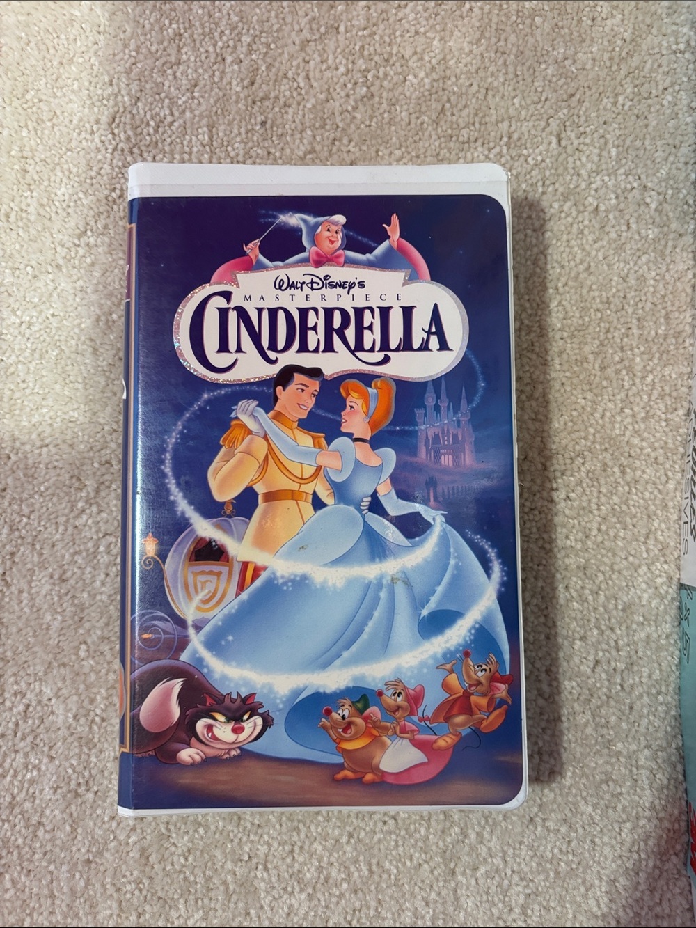 Disney Cinderella VHS Cover - Blue, White